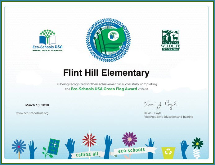 2018 Flint Hill ES Green Flag Award